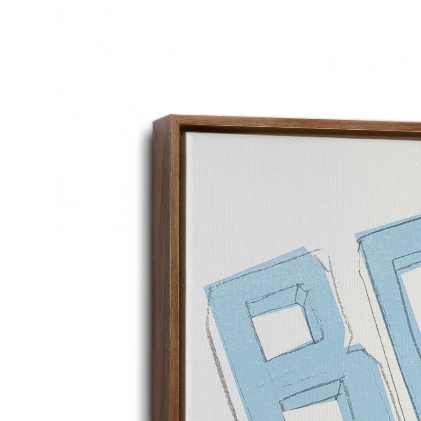 [Color:Walnut], Picture of art in a Walnut frame at an angle