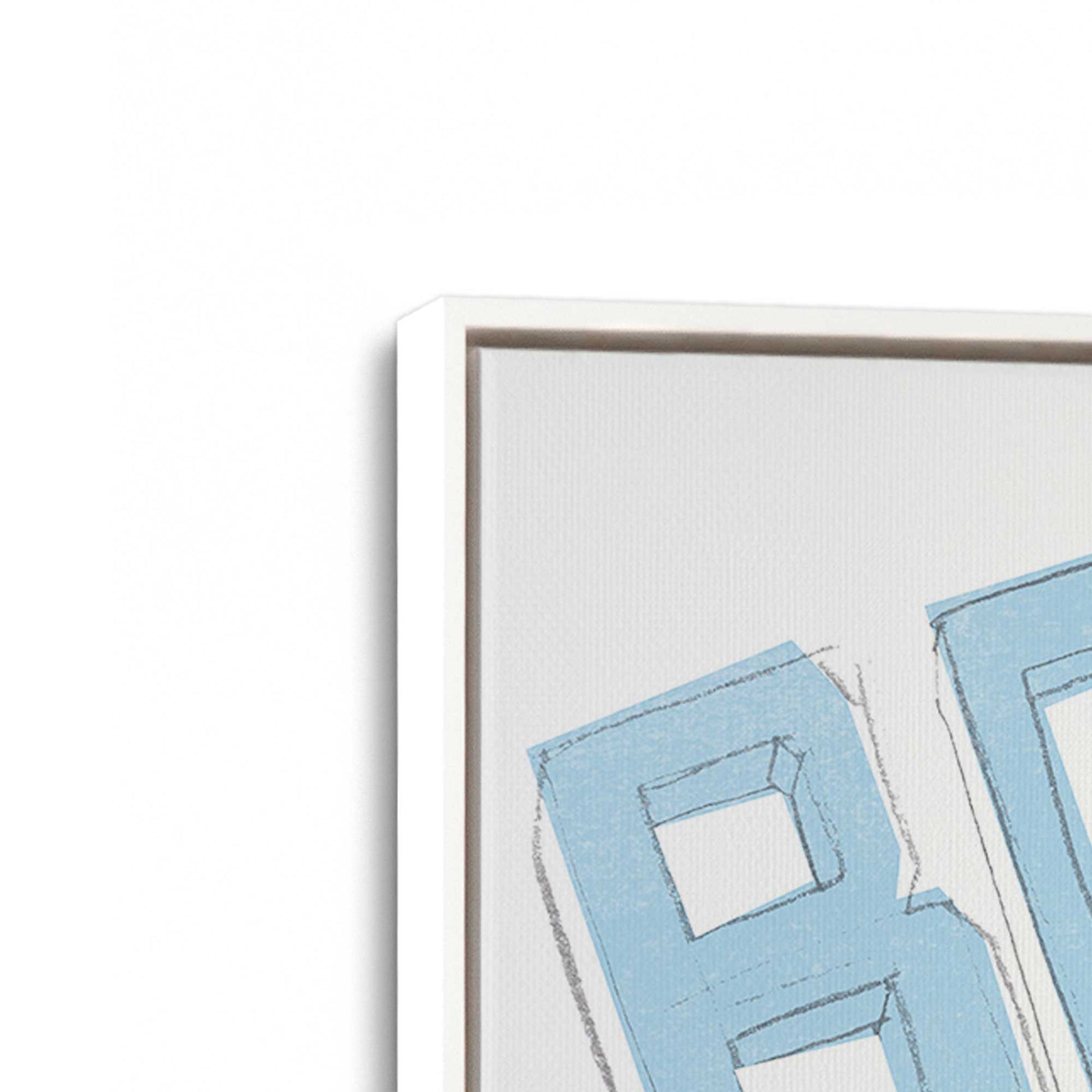 [Color:Opaque White], Picture of art in a White frame at an angle