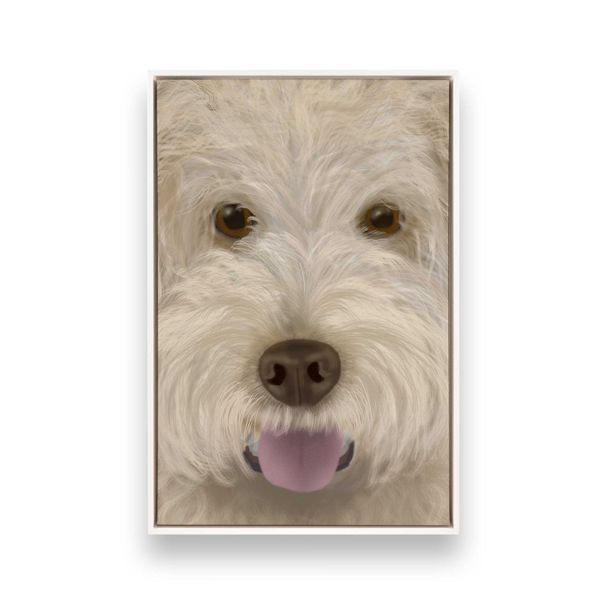[Color:Opaque White], Picture of art in a White frame