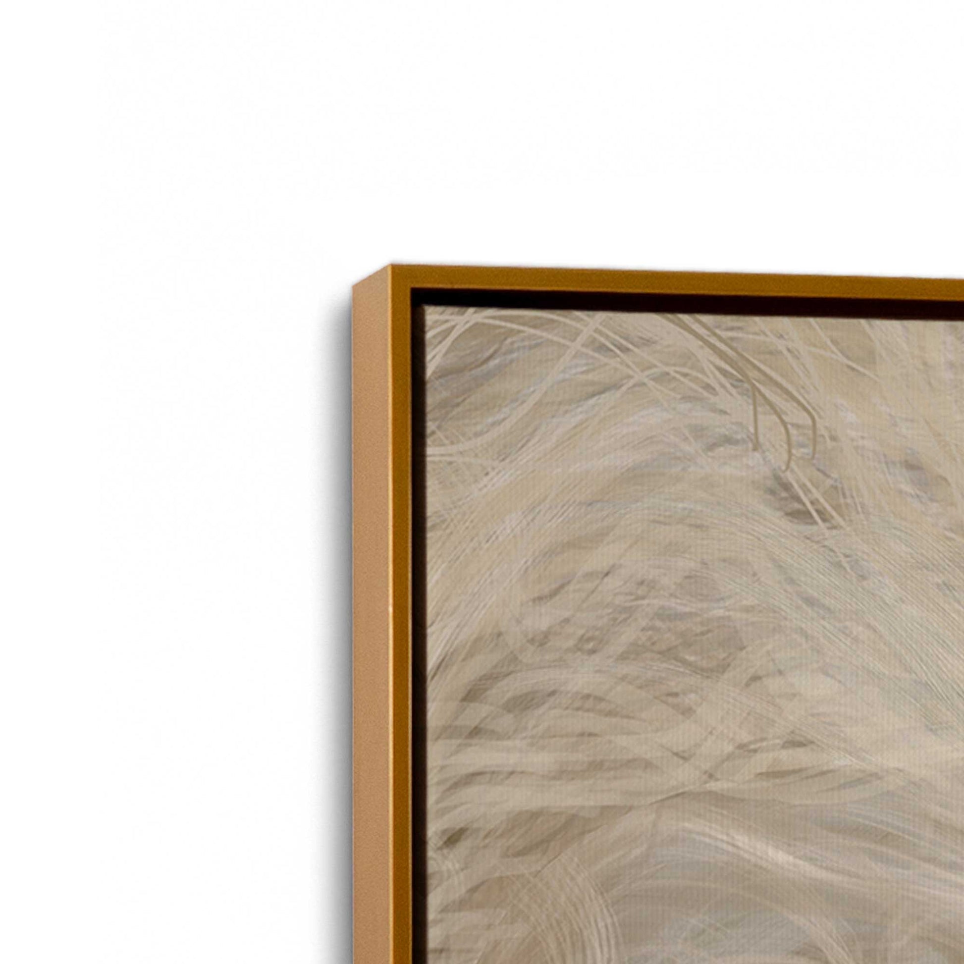 [Color:Polished Gold], Picture of art in a Polished Gold frame at an angle