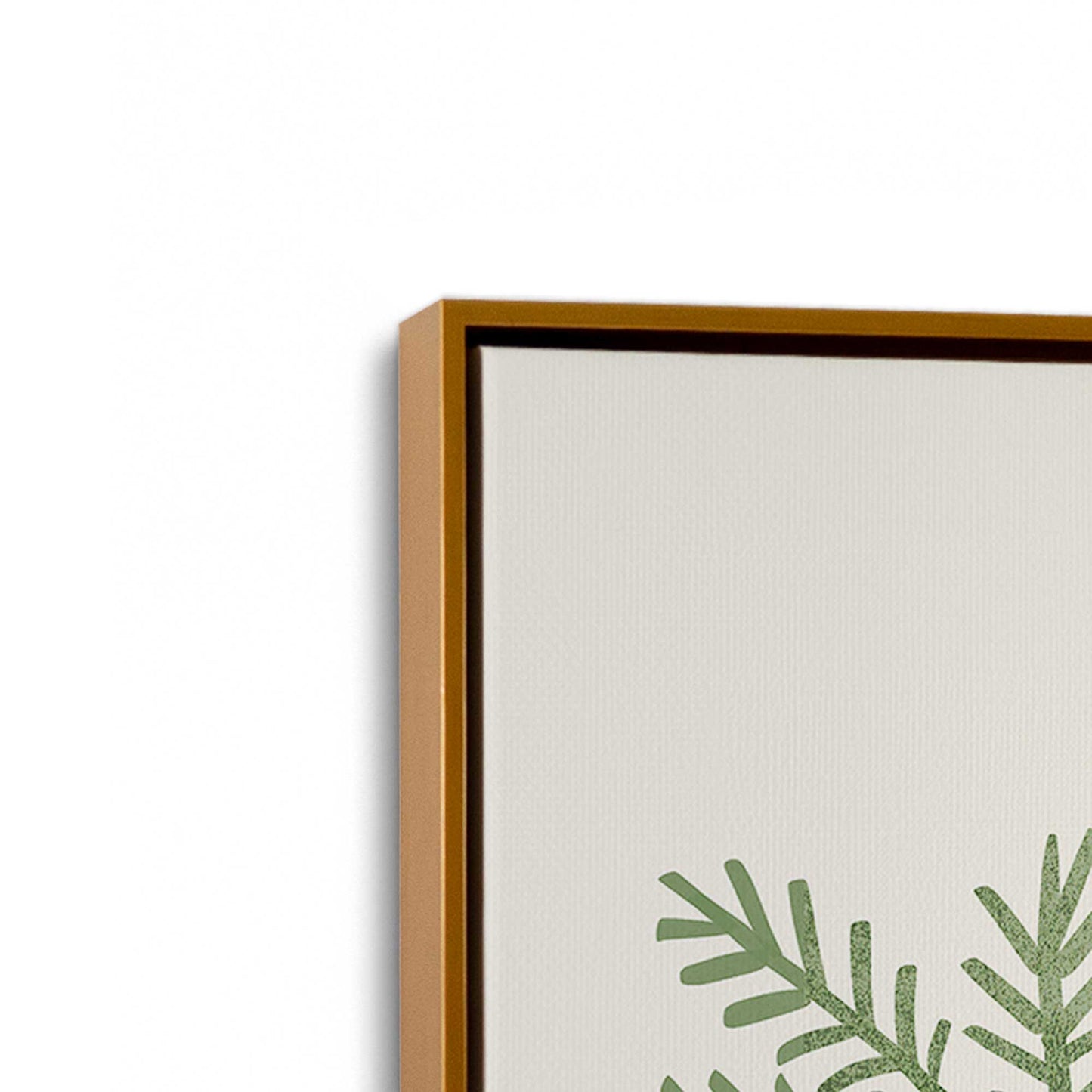 [Color:Polished Gold], Picture of art in a Polished Gold frame at an angle