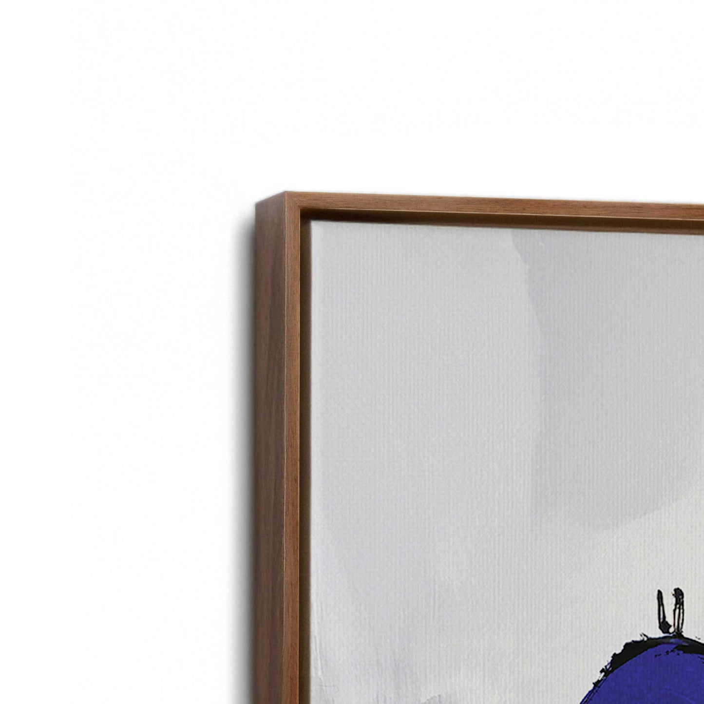 [Color:Walnut], Picture of art in a Walnut frame at an angle