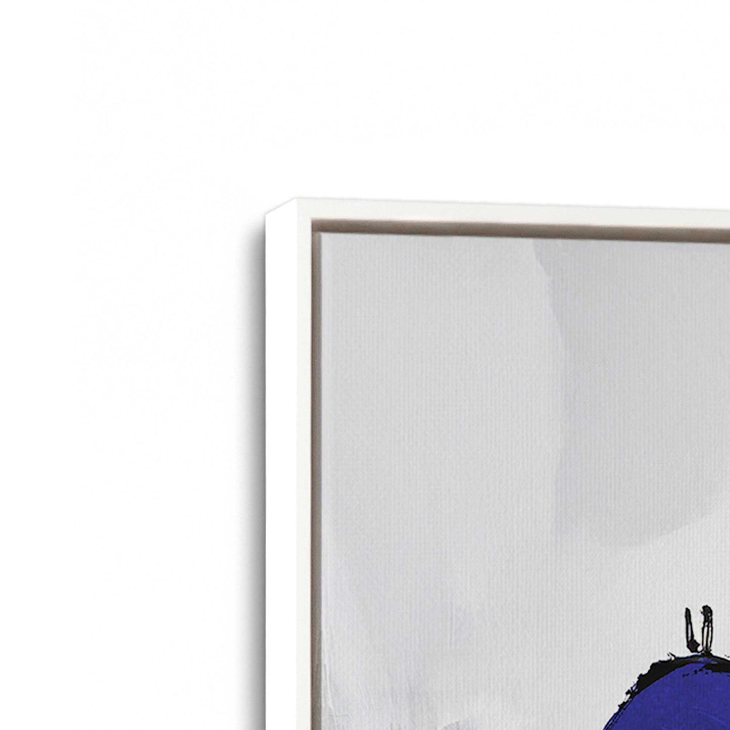 [Color:Opaque White], Picture of art in a White frame at an angle