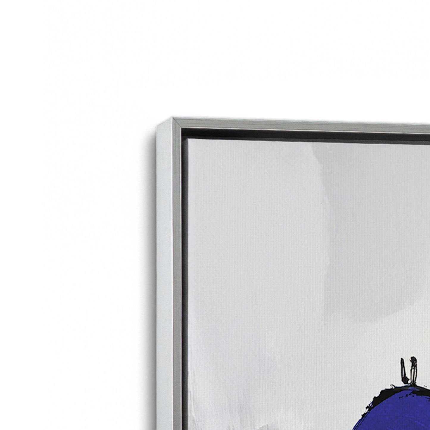 [Color:Polished Chrome], Picture of art in a Polished Chrome frame at an angle