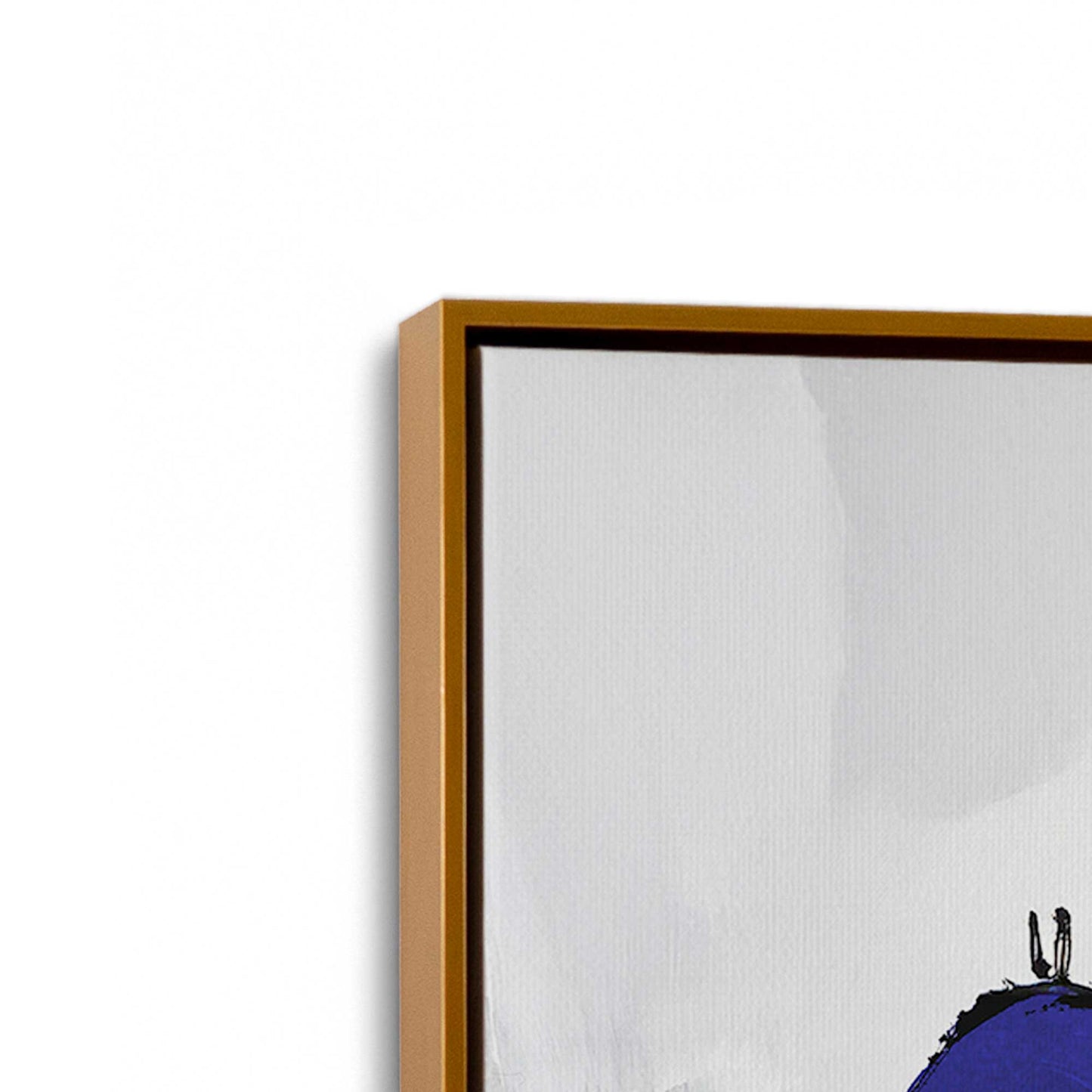 [Color:Polished Gold], Picture of art in a Polished Gold frame at an angle