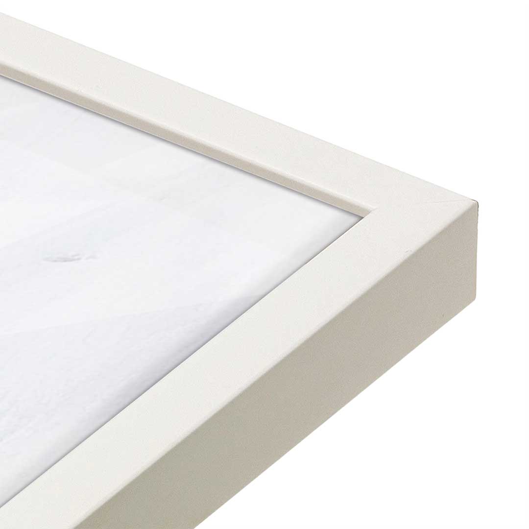 [Color:Opaque White], Picture of art in a Opaque White frame at an angle