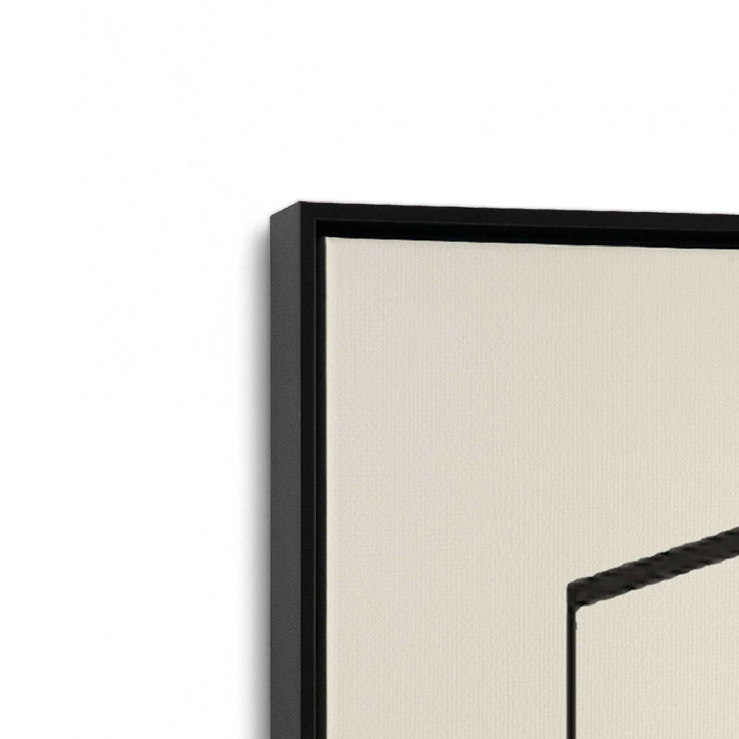 [Color:Satin Black], Picture of art in a Satin Black frame at an angle