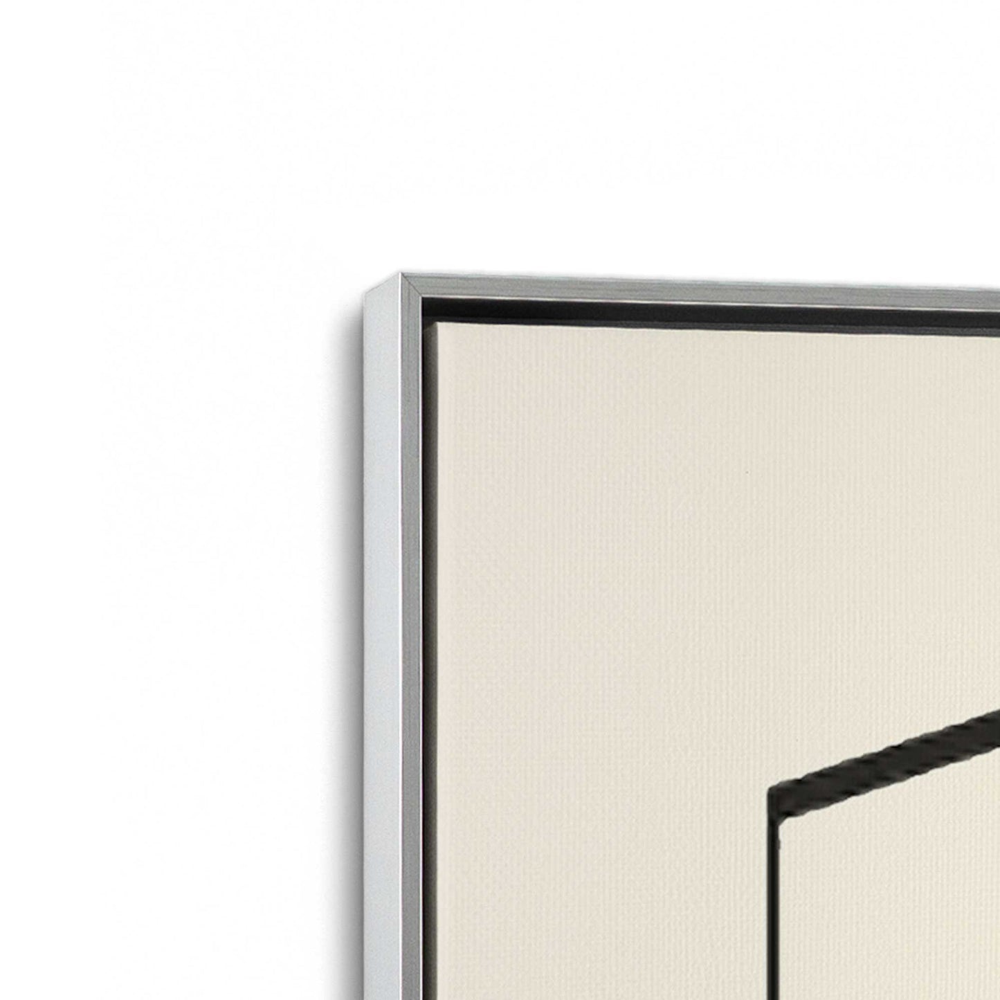 [Color:Polished Chrome], Picture of art in a Polished Chrome frame at an angle