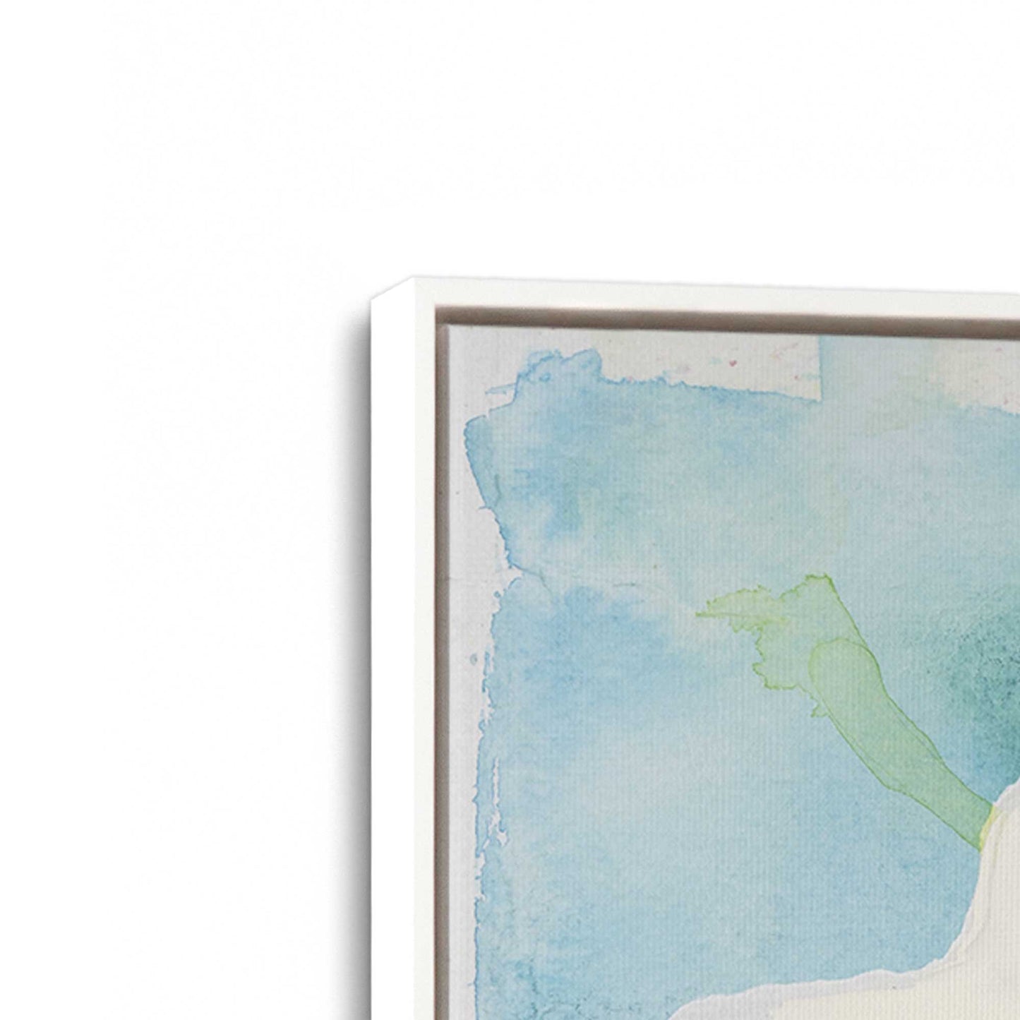 [Color:Opaque White], Picture of art in a White frame at an angle