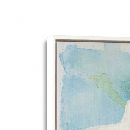 [Color:Opaque White], Picture of art in a White frame at an angle