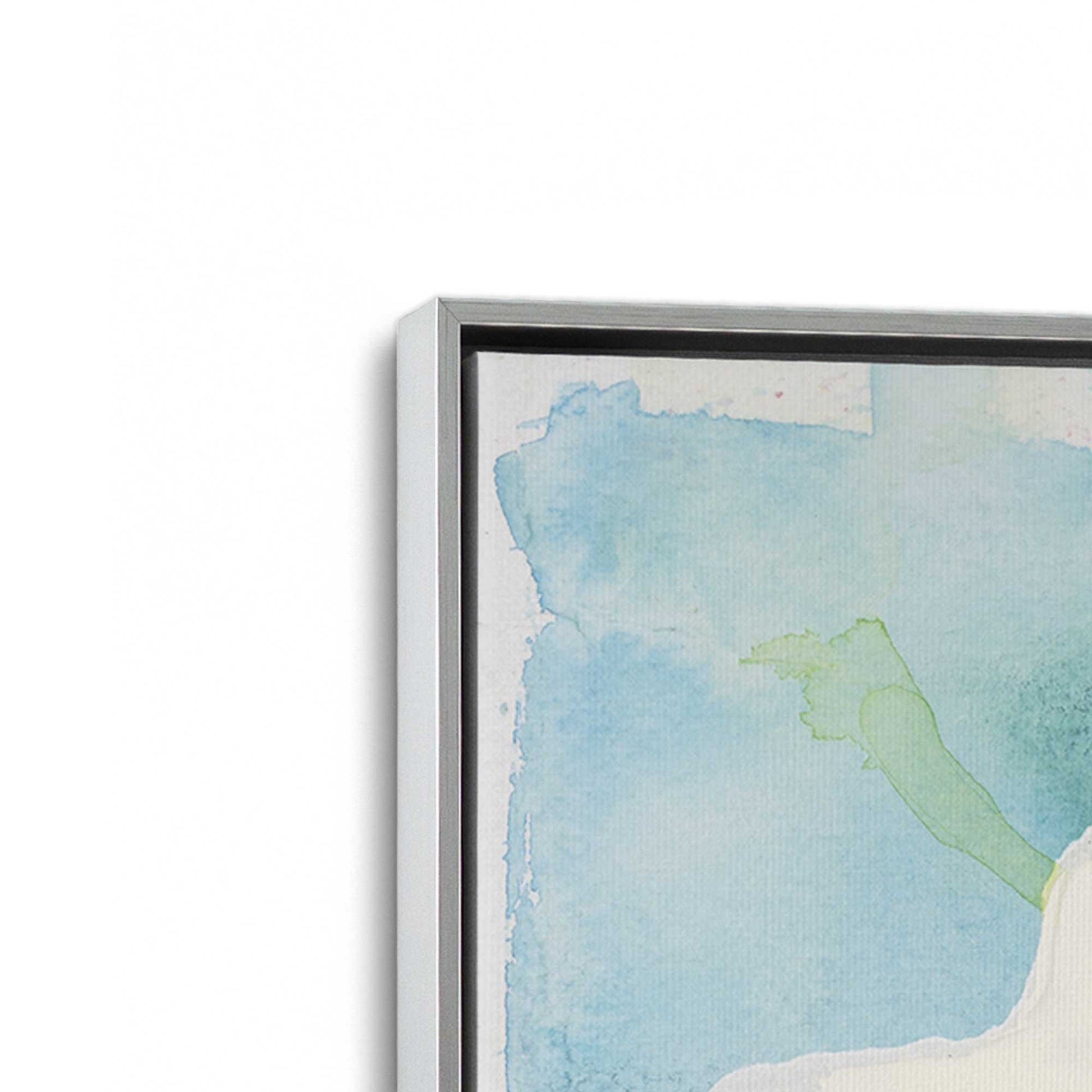 [Color:Polished Chrome], Picture of art in a Polished Chrome frame at an angle
