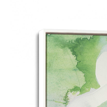 [Color:Opaque White], Picture of art in a White frame at an angle