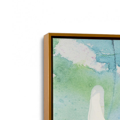 [Color:Polished Gold], Picture of art in a Polished Gold frame at an angle