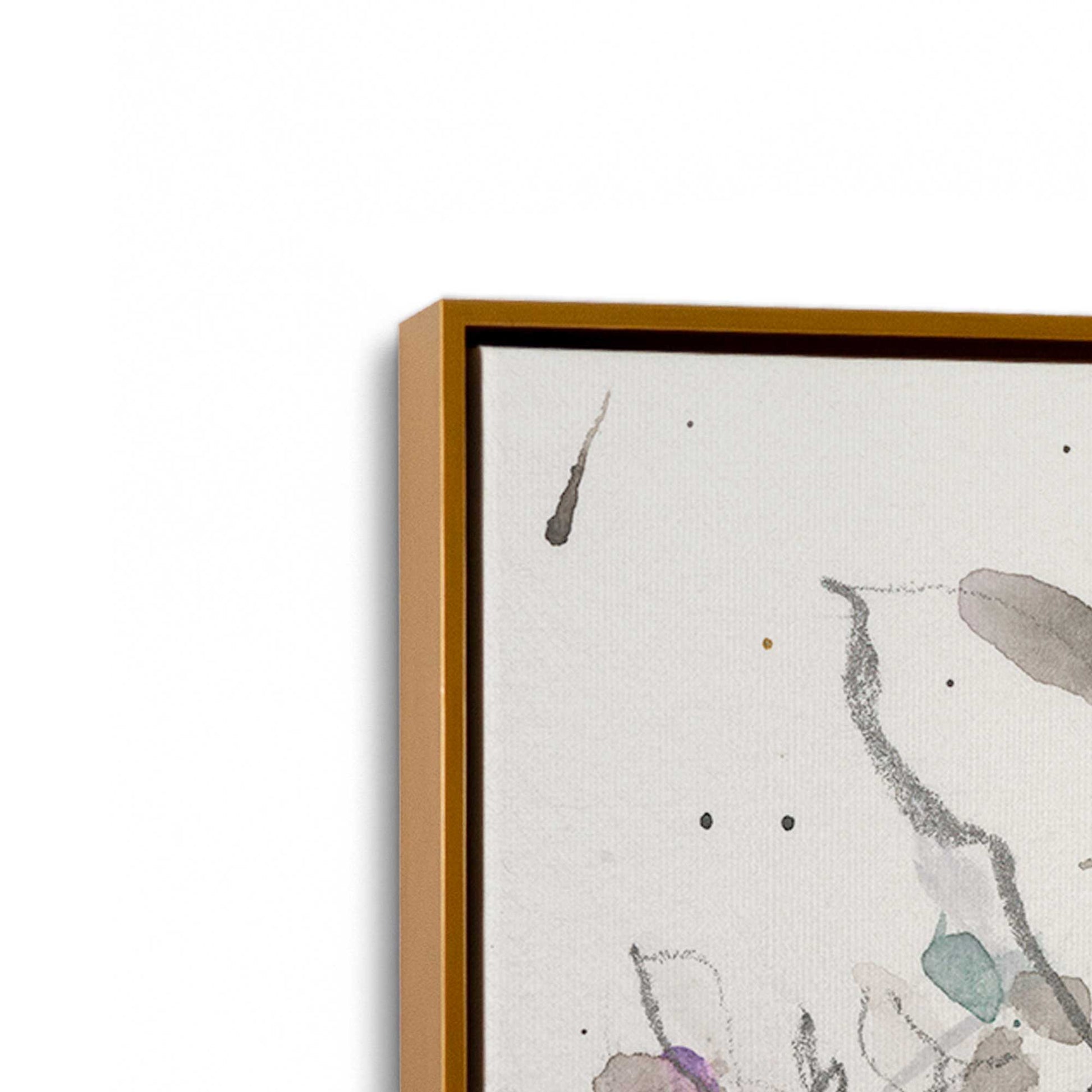 [Color:Polished Gold], Picture of art in a Polished Gold frame at an angle