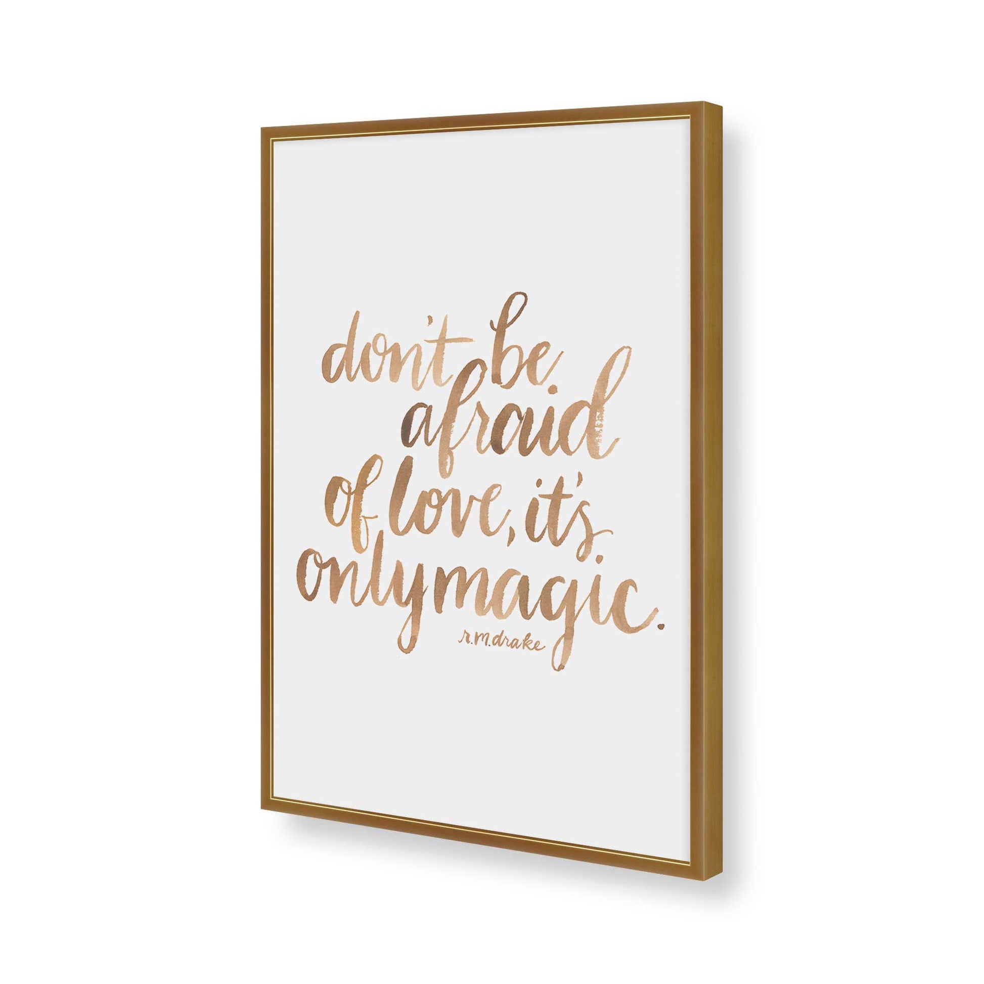 [Color:Polished Gold], Picture of art in a Polished Gold frame of the corner