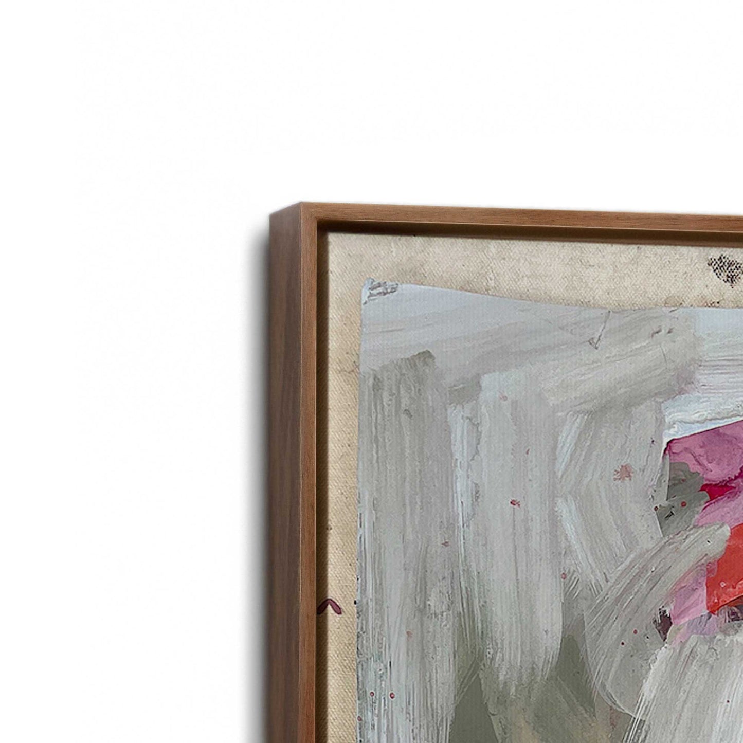 [Color:Walnut], Picture of art in a Walnut frame at an angle