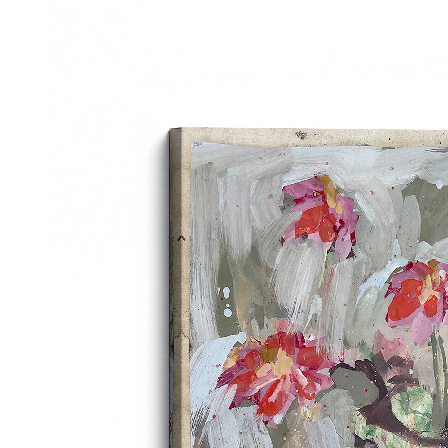 [Color:Stretched Canvas], Picture of the corner of the art