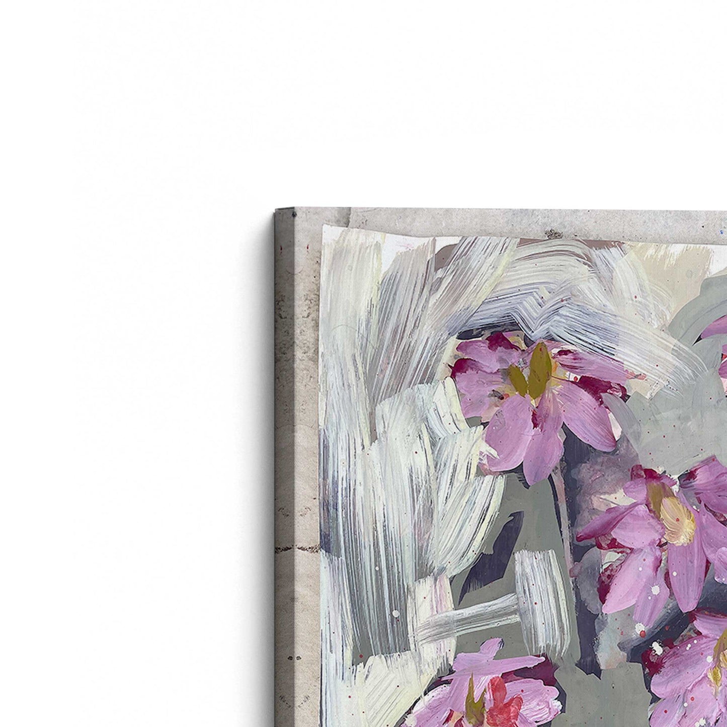 [Color:Stretched Canvas], Picture of the corner of the art