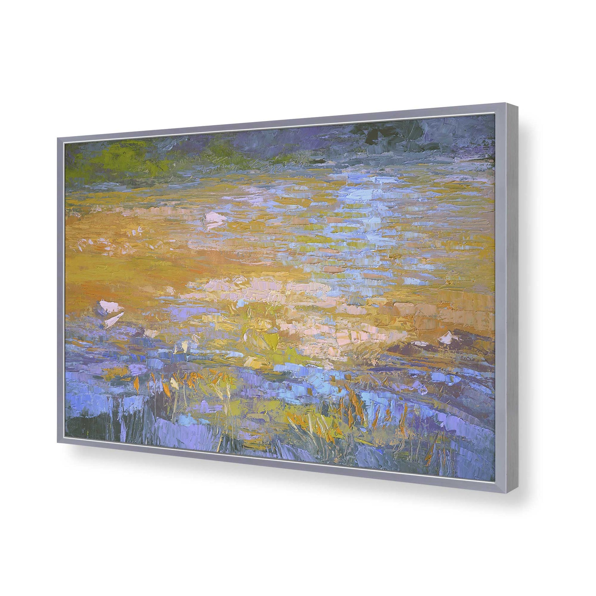 [Color:Polished Chrome], Picture of art in a Polished Chrome frame of the corner