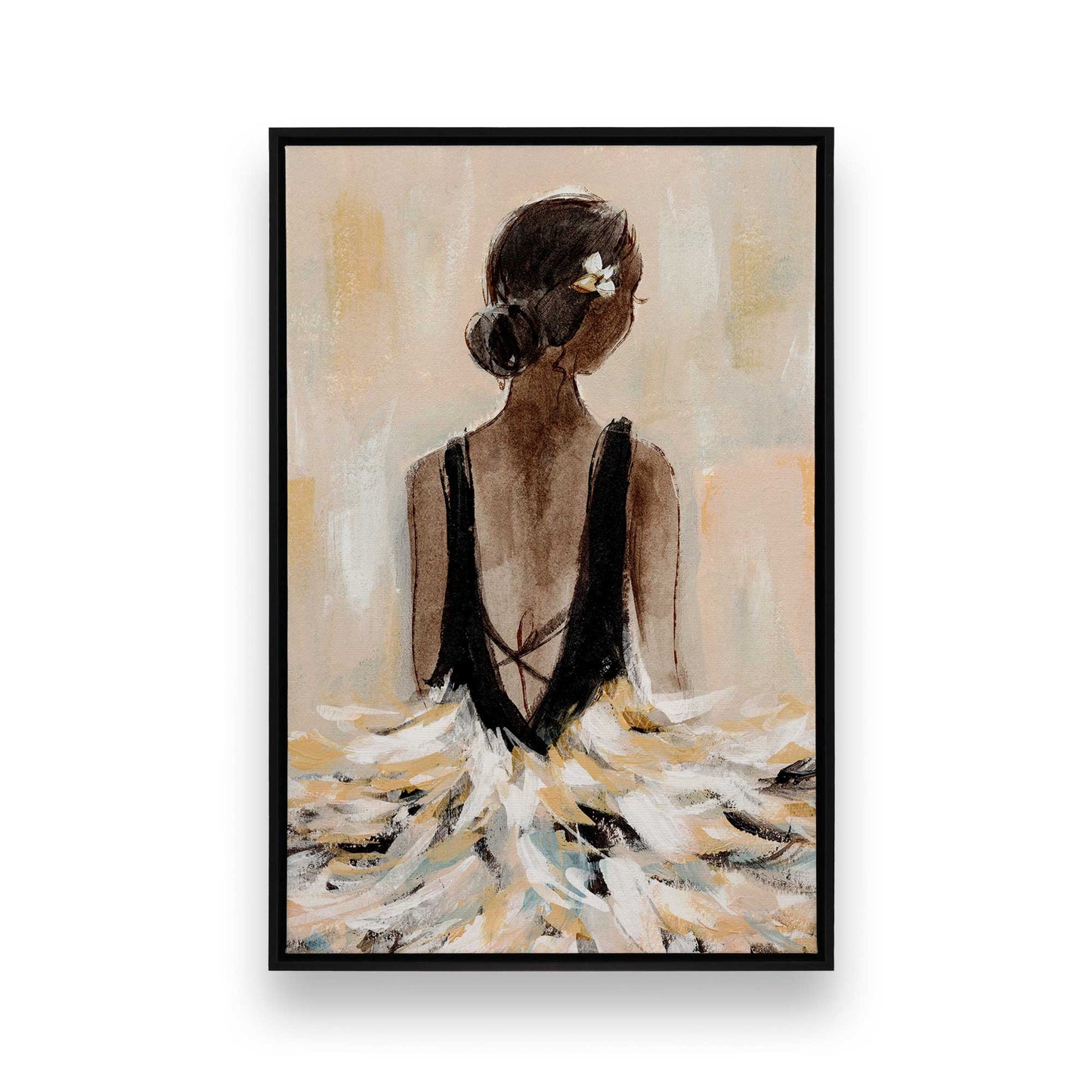 [Color:Satin Black], Picture of art in a Satin Black frame