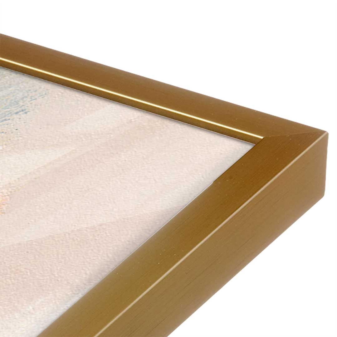 [Color:Polished Gold], Picture of art in a Polished Gold frame at an angle