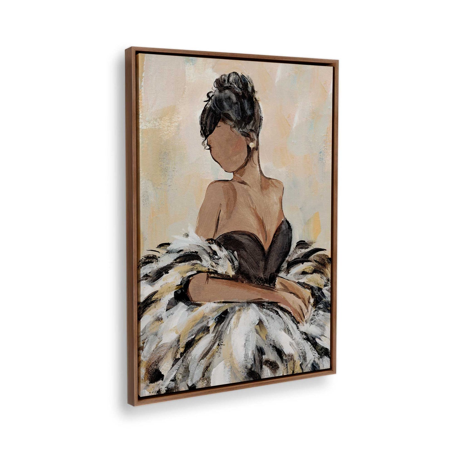 [Color:Walnut], Picture of the corner of the art