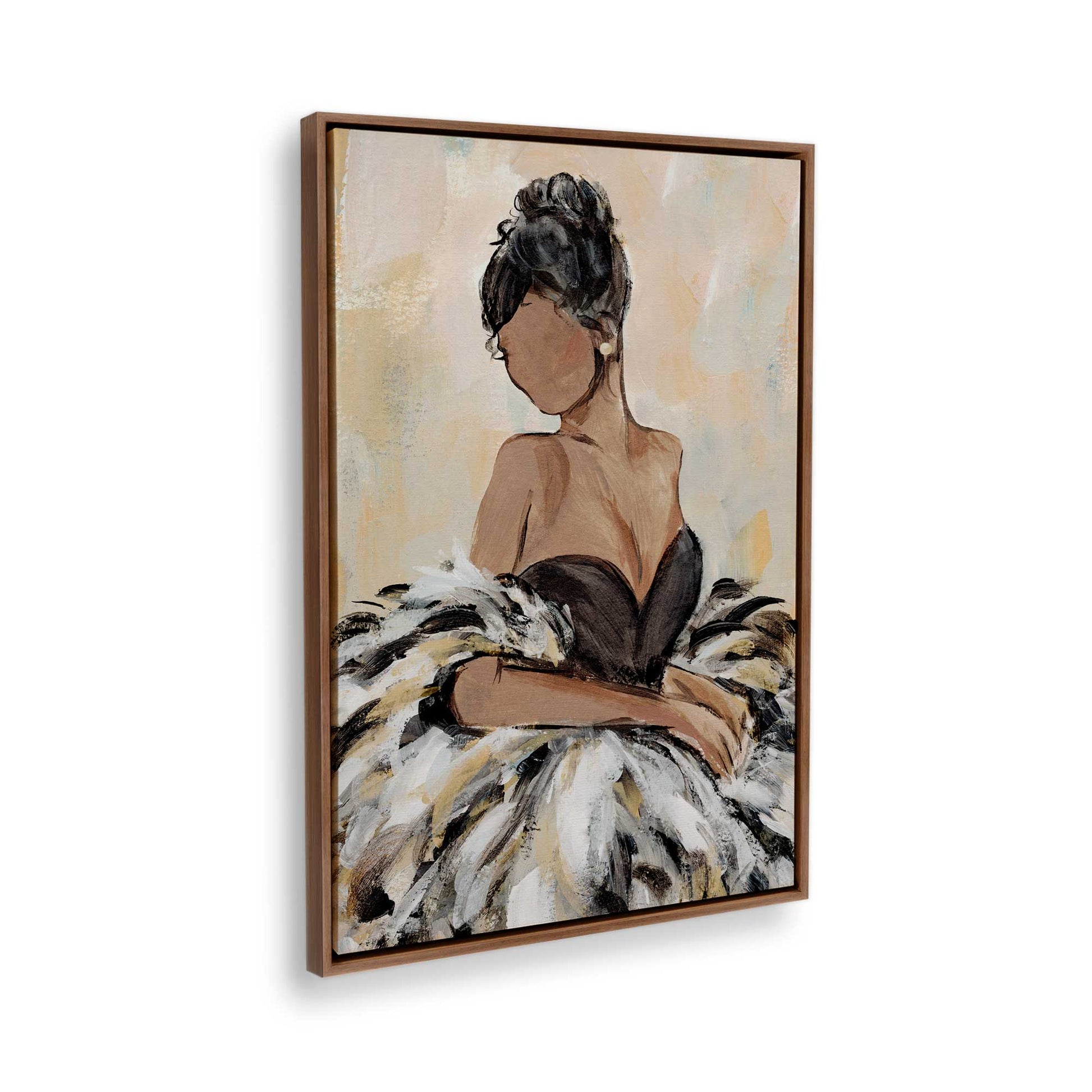 [Color:Walnut], Picture of the corner of the art