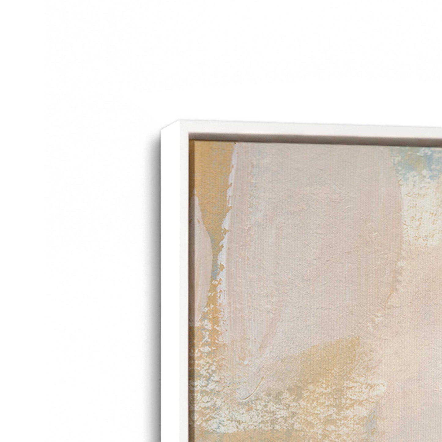 [Color:Opaque White], Picture of art in a White frame at an angle