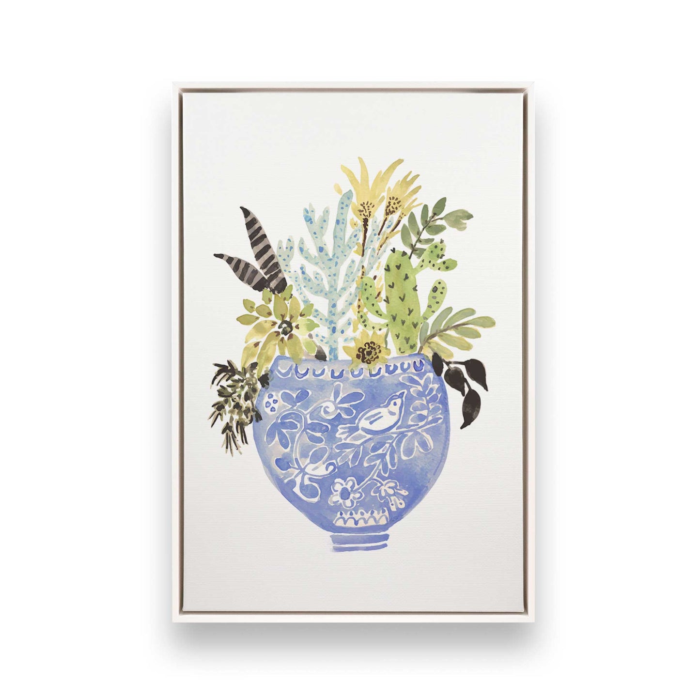 [Color:Opaque White], Picture of art in a White frame