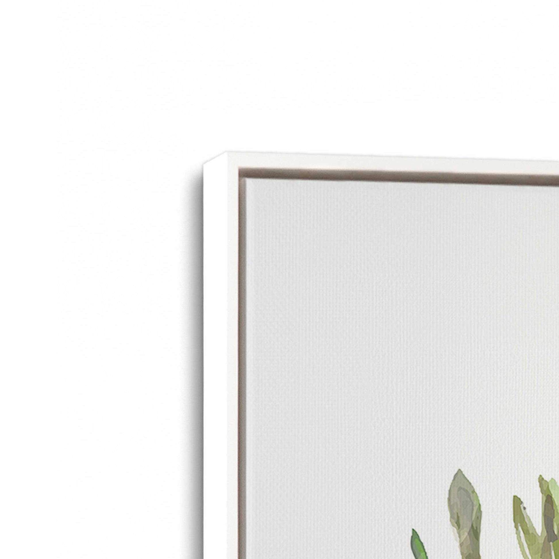 [Color:Opaque White], Picture of art in a White frame at an angle