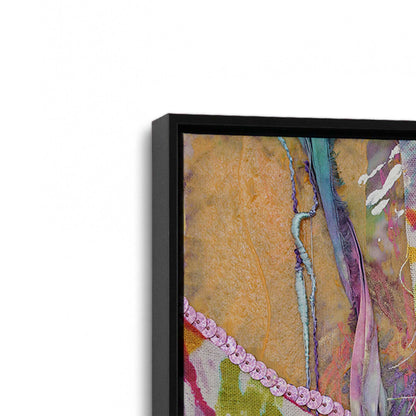[Color:Satin Black], Picture of art in a Satin Black frame at an angle