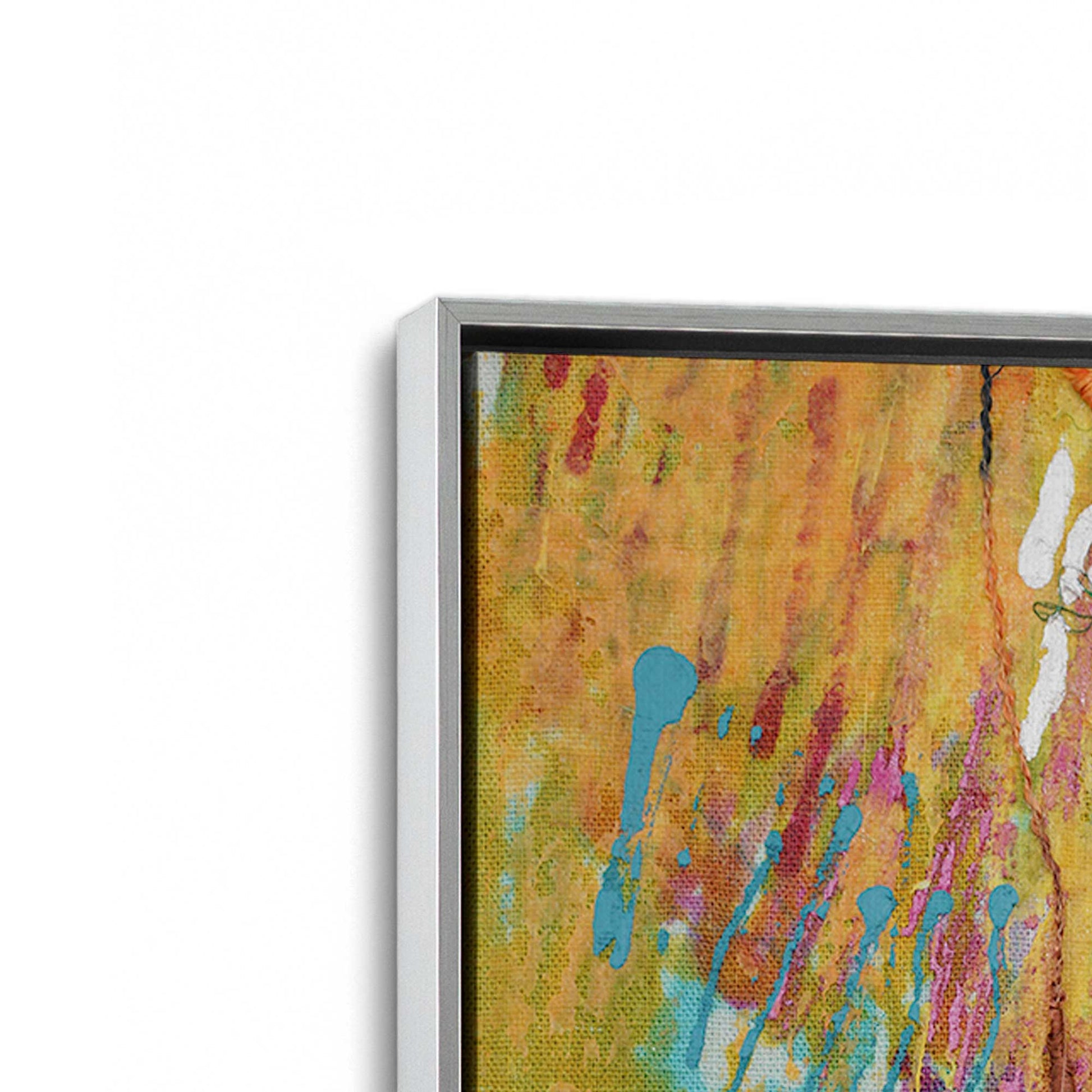 [Color:Polished Chrome], Picture of art in a Polished Chrome frame at an angle