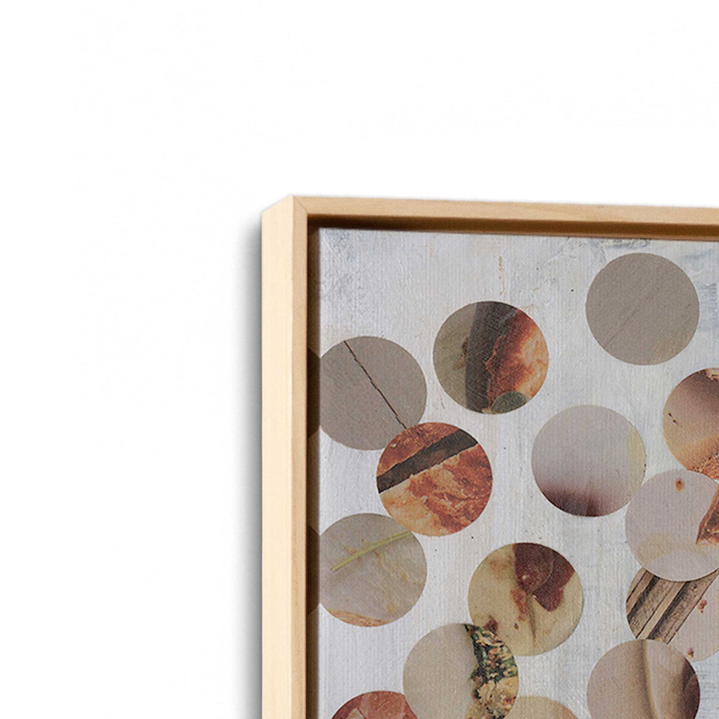 [Color:American Maple], Picture of art in a American Maple frame at an angle