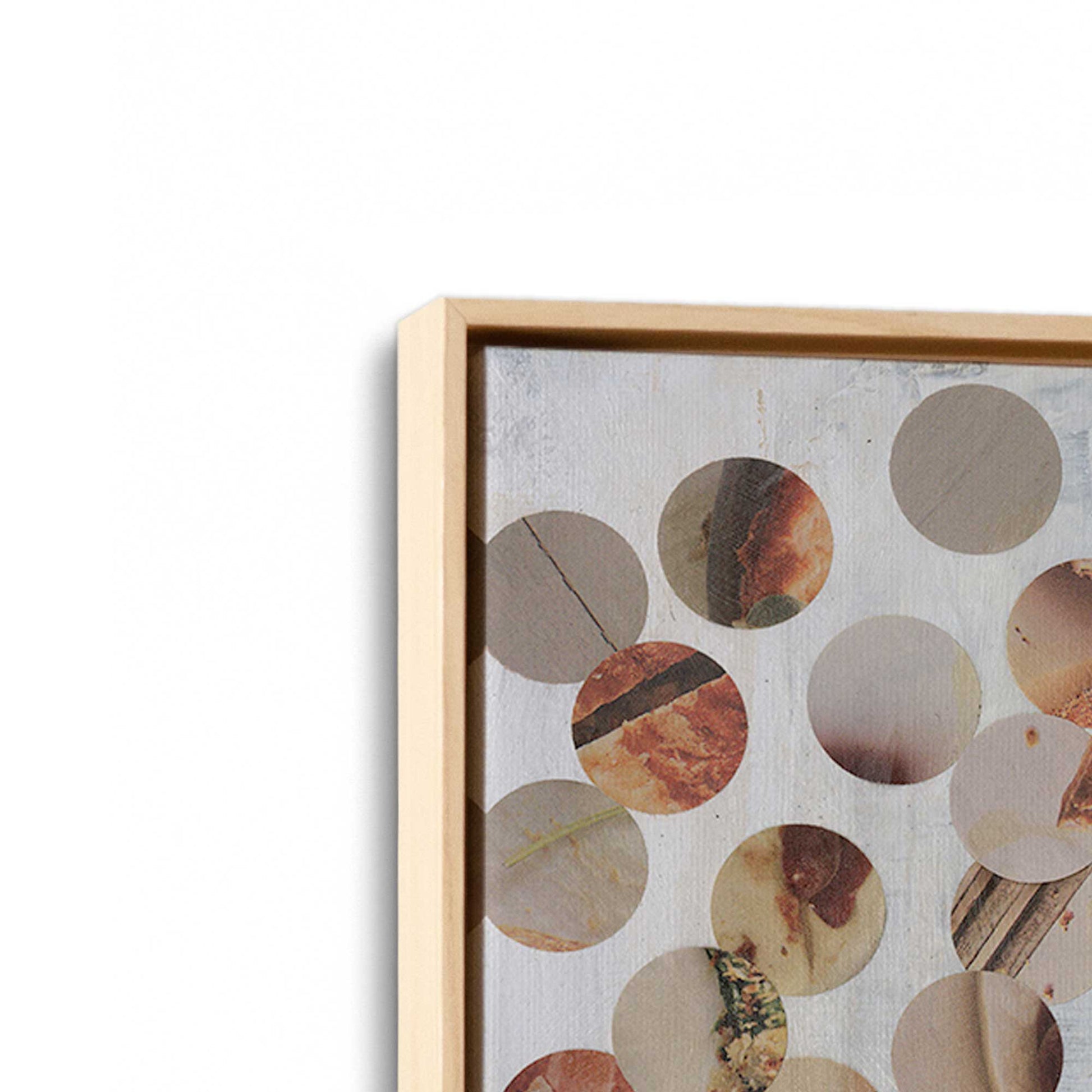 [Color:American Maple], Picture of art in a American Maple frame at an angle