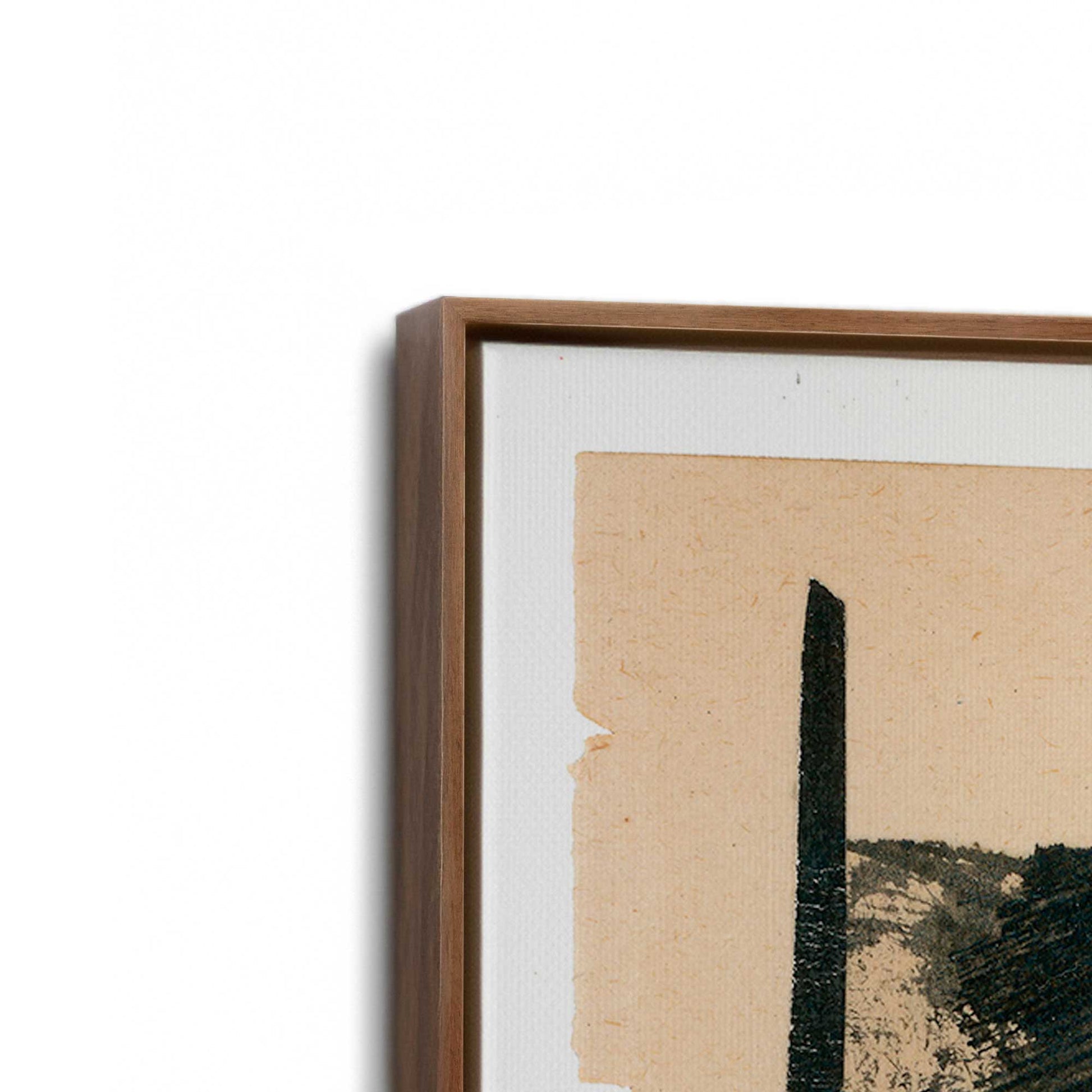 [Color:Walnut], Picture of art in a Walnut frame at an angle