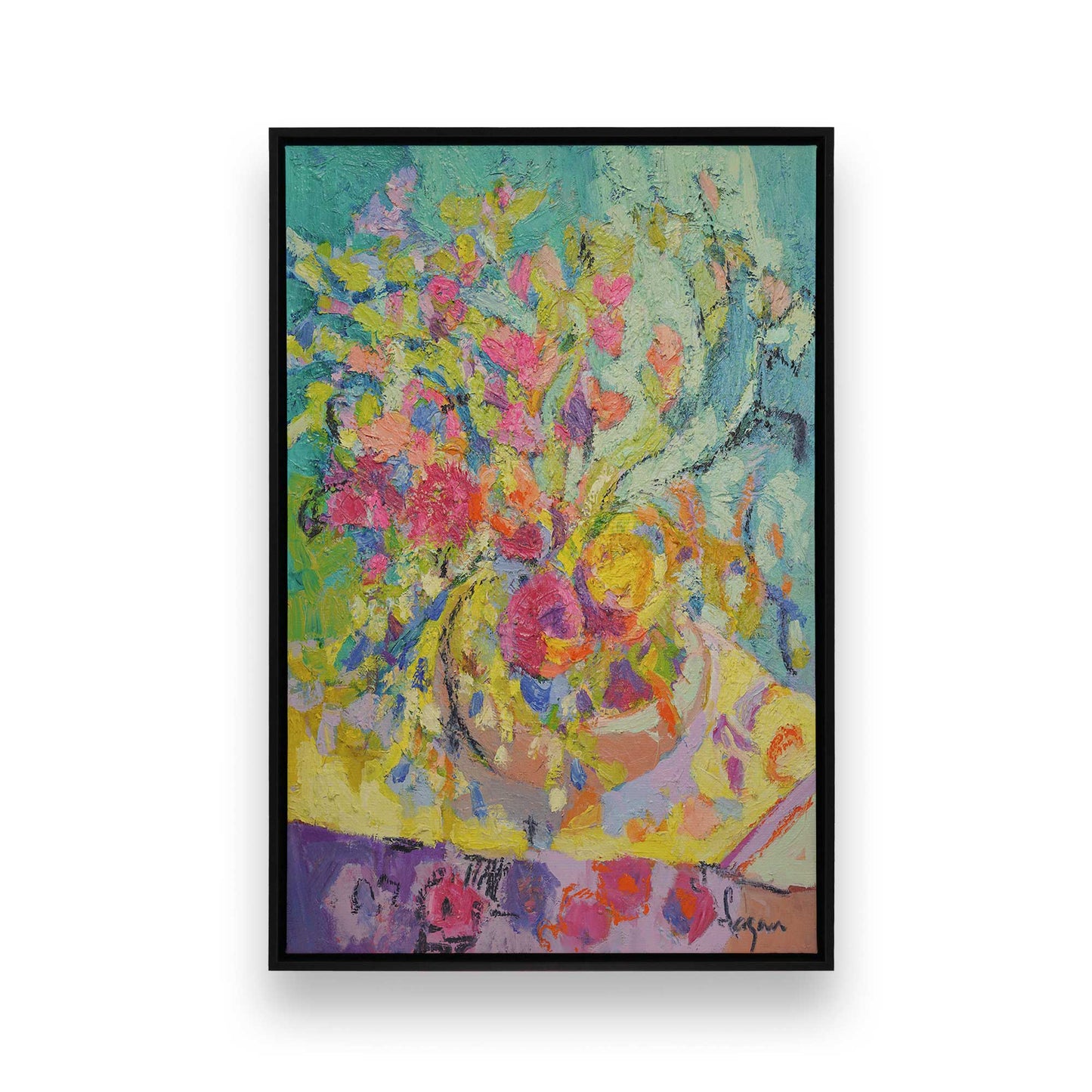 [Color:Satin Black], Picture of art in a Satin Black frame