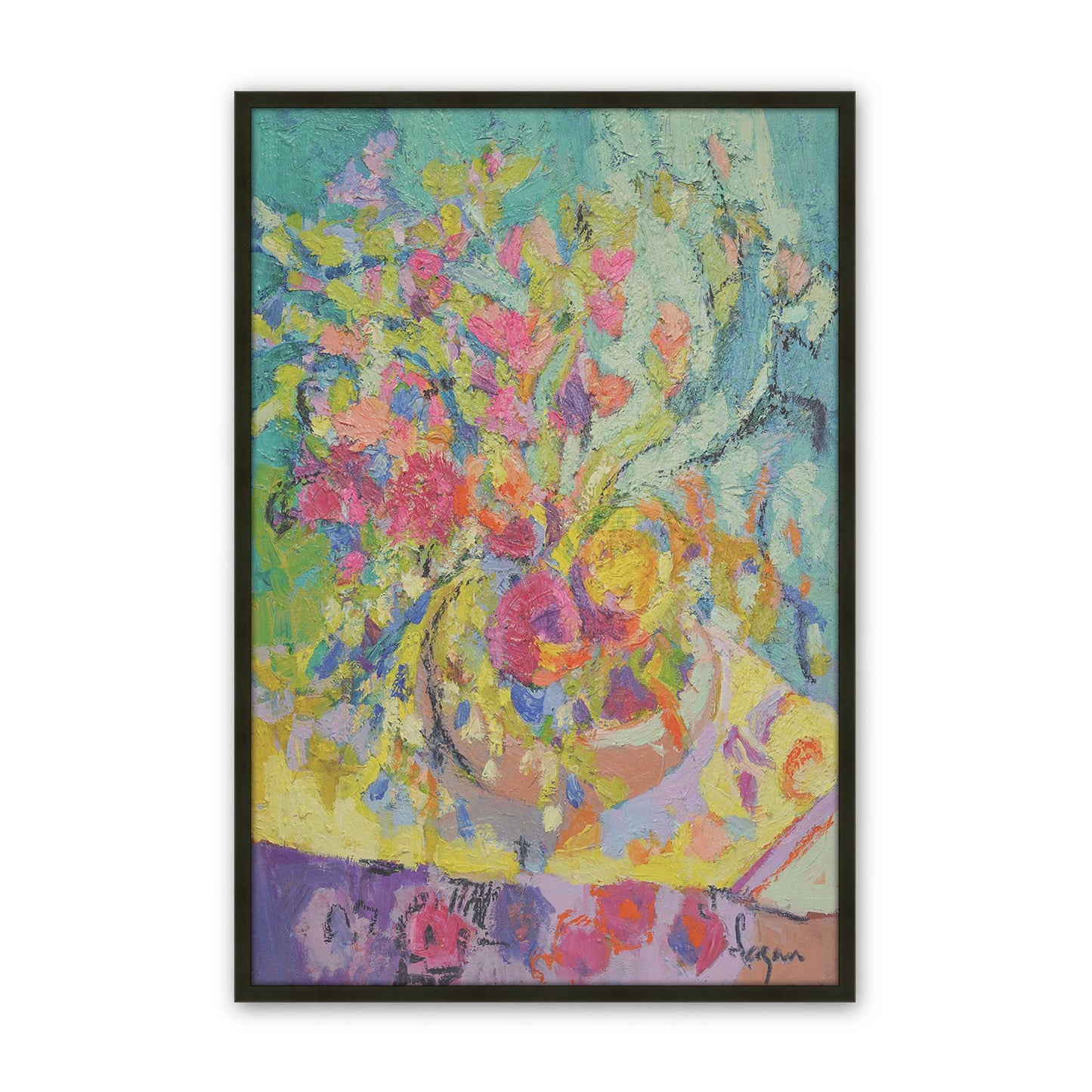 [Color:Satin Black], Picture of art in a Satin Black frame