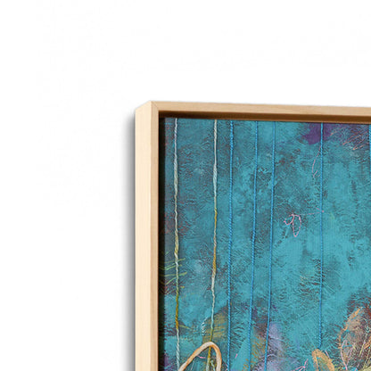 [Color:American Maple], Picture of art in a American Maple frame at an angle
