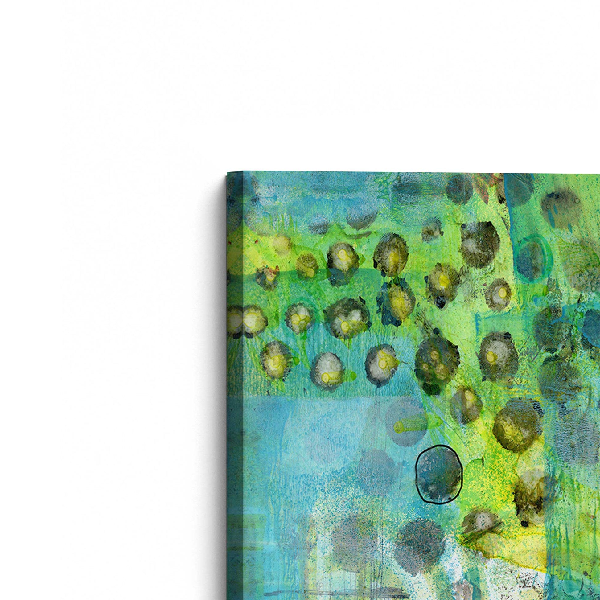 [Color:Stretched Canvas], Picture of the corner of the art