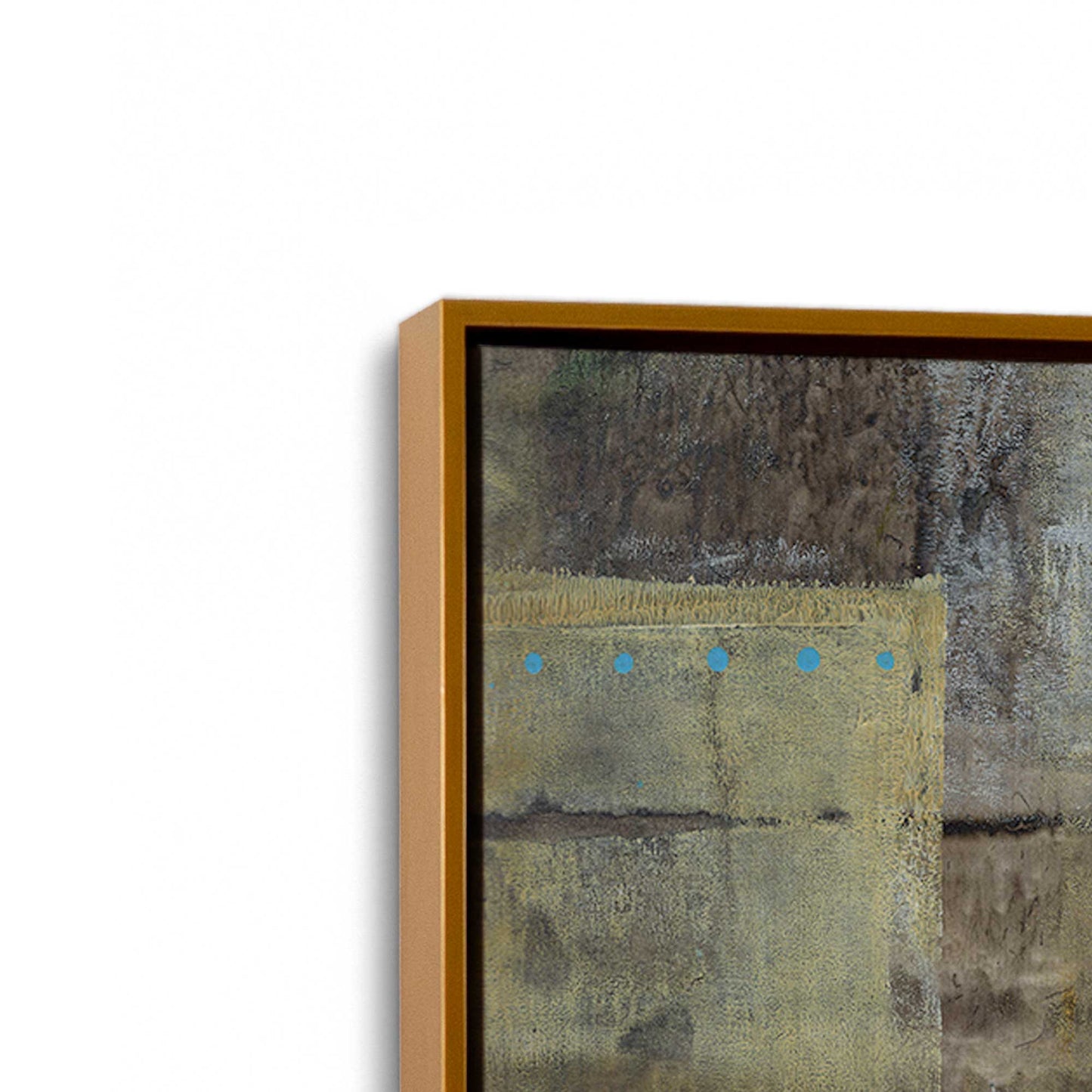 [Color:Polished Gold], Picture of art in a Polished Gold frame at an angle