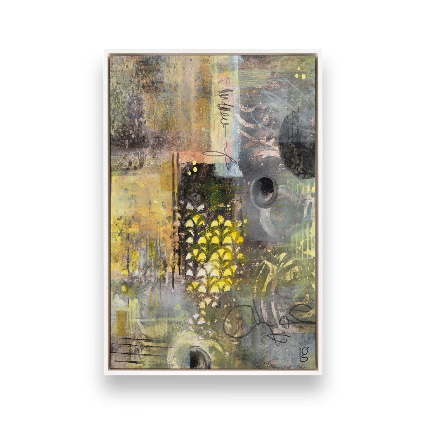 [Color:Opaque White], Picture of art in a White frame