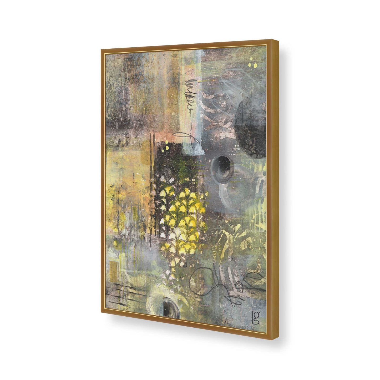 [Color:Polished Gold], Picture of art in a Polished Gold frame of the corner