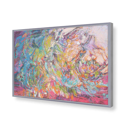 [Color:Polished Chrome], Picture of art in a Polished Chrome frame of the corner