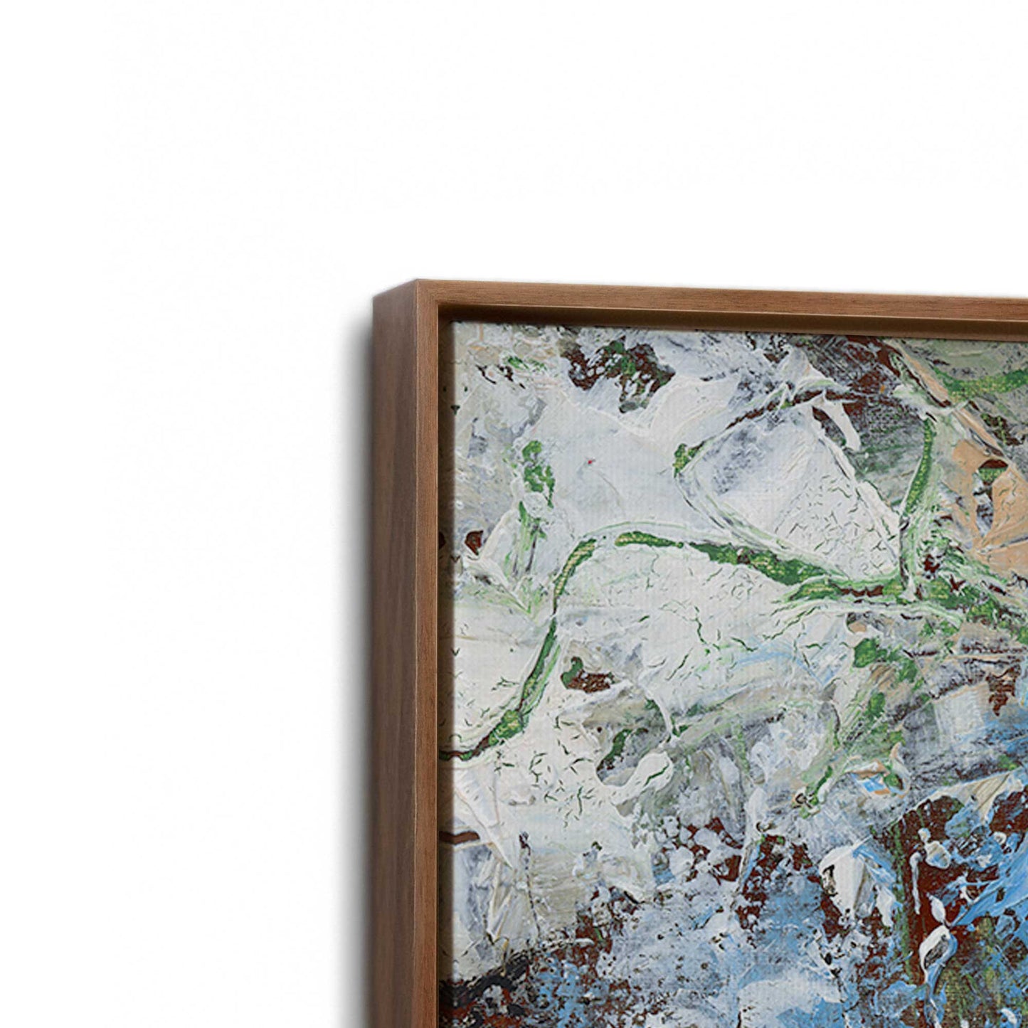 [Color:Walnut], Picture of art in a Walnut frame at an angle