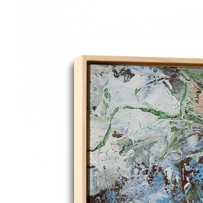 [Color:American Maple], Picture of art in a American Maple frame at an angle