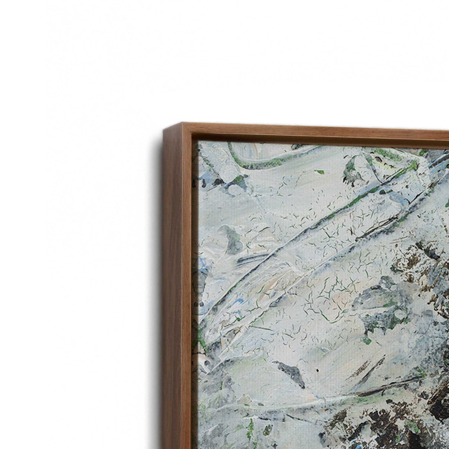 [Color:Walnut], Picture of art in a Walnut frame at an angle