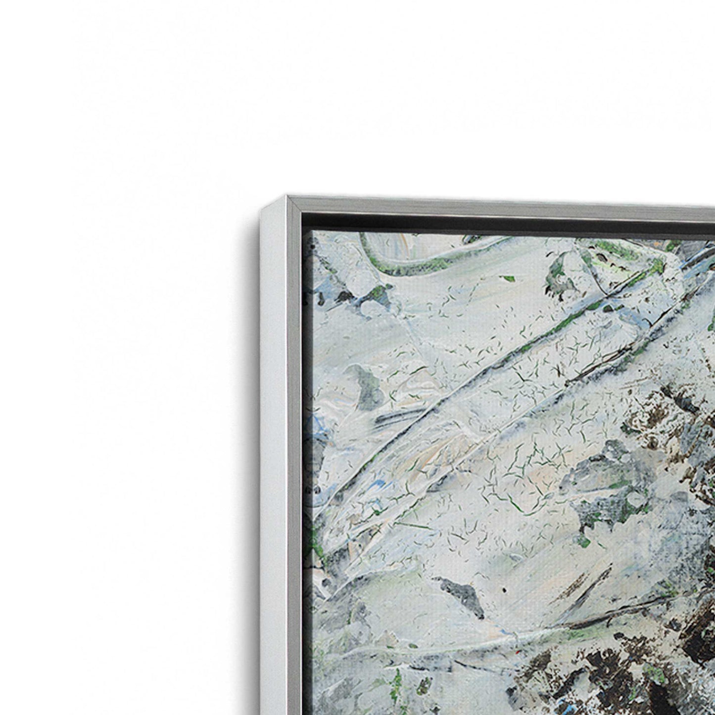 [Color:Polished Chrome], Picture of art in a Polished Chrome frame at an angle