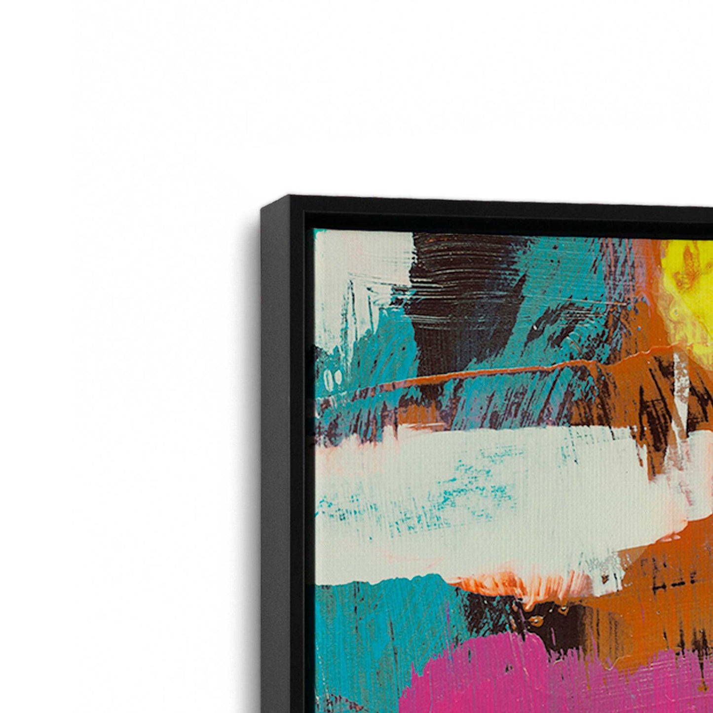 [Color:Satin Black], Picture of art in a Satin Black frame at an angle