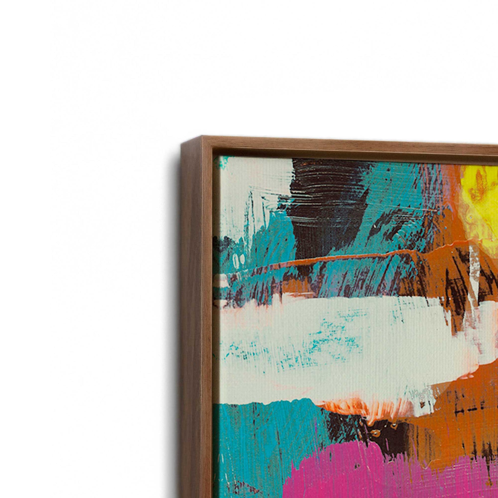 [Color:Walnut], Picture of art in a Walnut frame at an angle