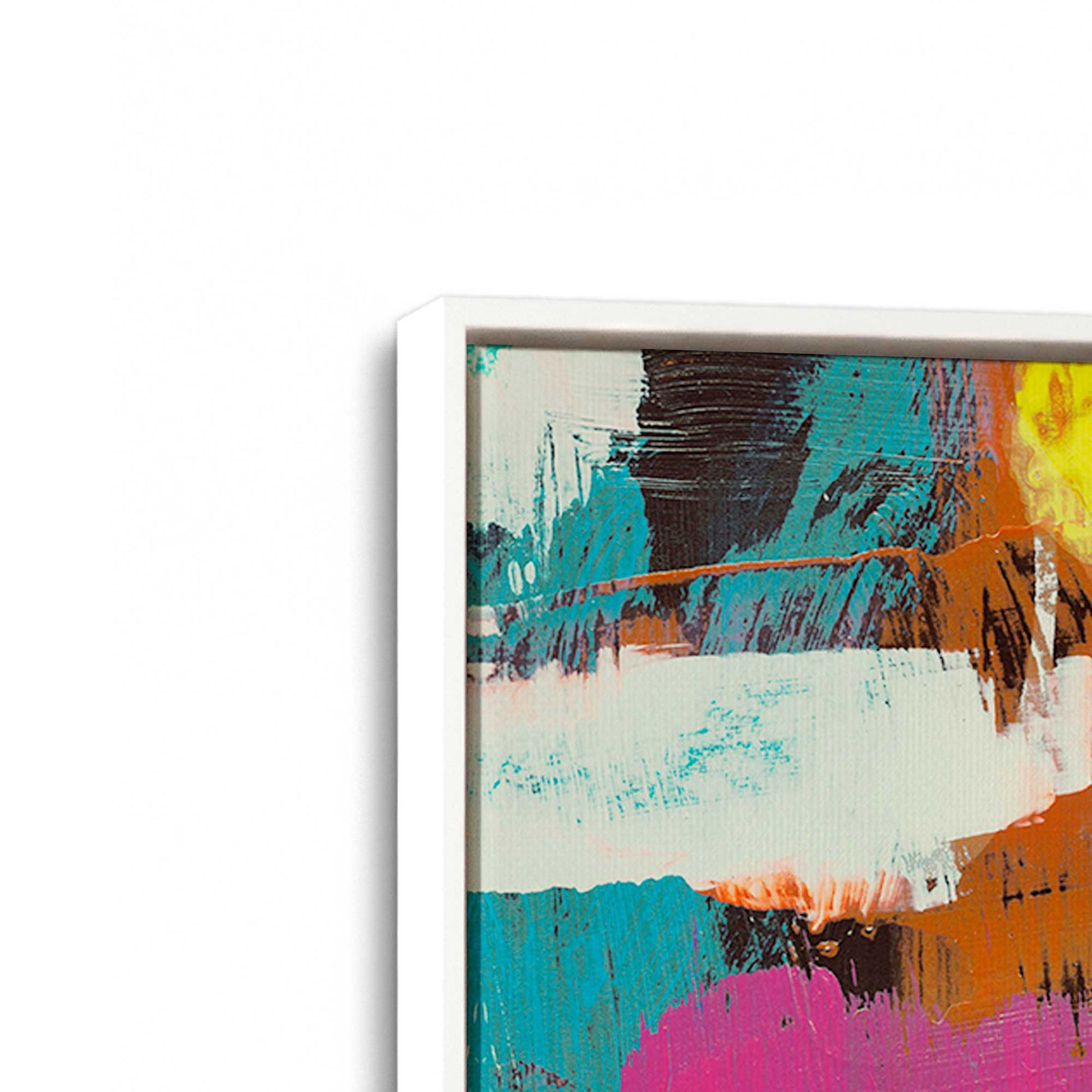[Color:Opaque White], Picture of art in a White frame at an angle